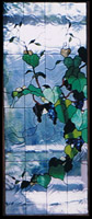 Flowers and Grapes stained Glass