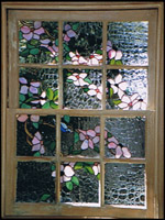 Flowers and Grapes stained Glass