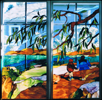 Landscape & Trees Stained Glass