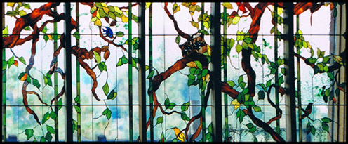 Landscape & Trees Stained Glass