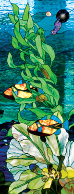 Tropical fish and Jungle Stained Glass