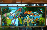 Tropical fish and Jungle Stained Glass