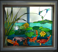 Tropical fish and Jungle Stained Glass